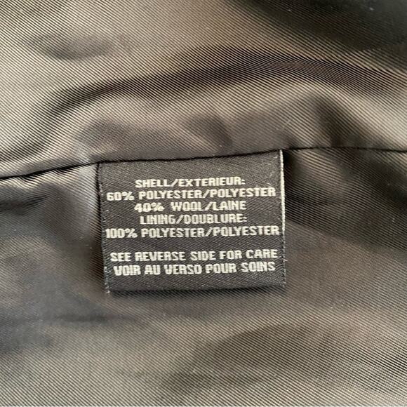 Steve Madden Wool Blend Short Gray Black Pea Coat w Pockets Removable Hood Sz M - Picture 8 of 13